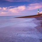 Leuchtturm in Le Treport, Normandie, Frankreich