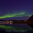 Nordlicht und Spiegelung, Henningsvaer, Lofoten