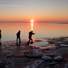 Esra, Noah und Amy im Sonnenuntergang Esra, Noah und Amy im Sonnenuntergang