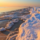 Abendlicht und Eis am Strand Abendlicht und Eis am Strand