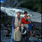 Unsere Famlie am Fox Gletscher