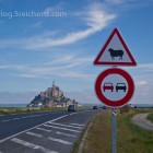 Mt St Michel und Schilder