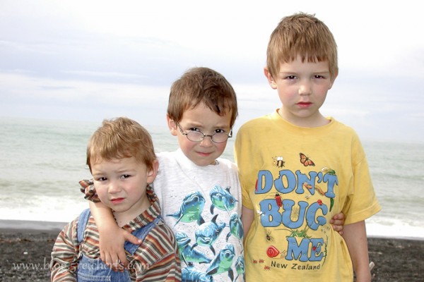 Amy, Noah und Esra in Neuseeland