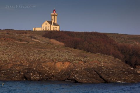 Der Leuchtturm am Pointe de Poulains im Abendlicht