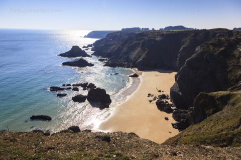 Entlang der Küste am Strand von Baluden, Belle Ile