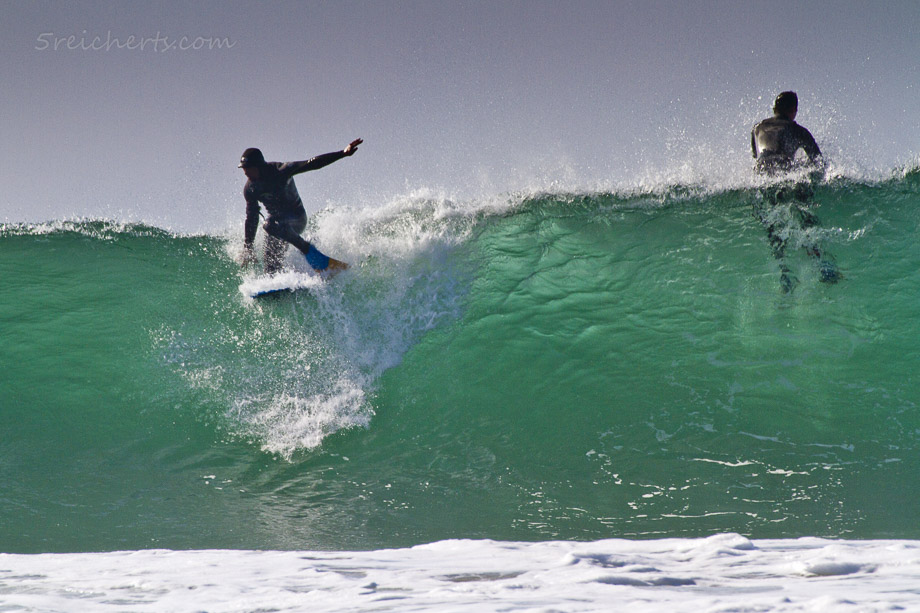 Surfer in den Wellen, Donnant, Belle Ile