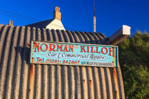 Werbung in Portsoy, Schottland