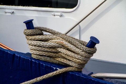 Detail am Boot, im Hafen von Sassnitz, Insel Rügen