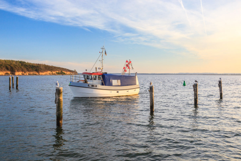Fischerboot am Abend, Insel Poel