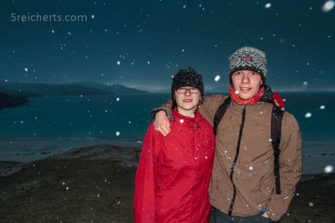 Amy und Esra im Schnee