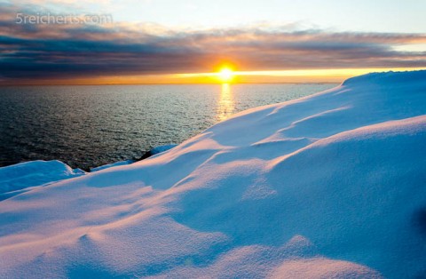an der Küste, schwedischer Winter