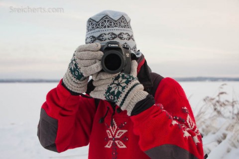 Kleidung für den nordischen Winter -Strickhandschuhe eignen sich nicht wirklich