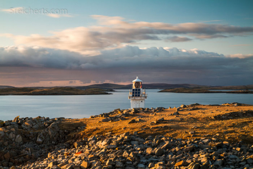 Abendstimmung beim Leuchtturm von Fugla Ness, Lighthouse, Hamnavoe, Shetland