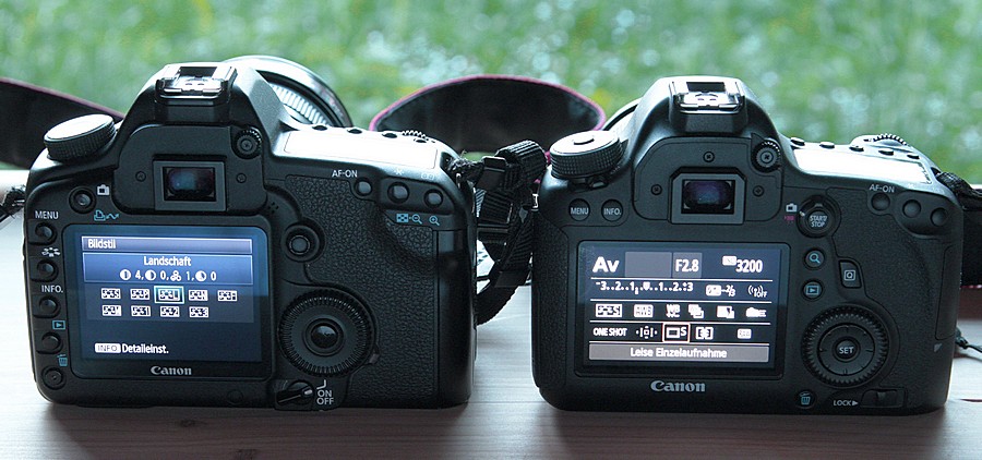 Vergleich Canon D6 und Canon 5 D MII