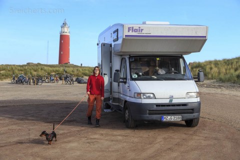 Wohnmobil, Amy, Grindel und Texeler Leuchtturm