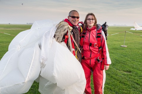 Dirk und Amy nach dem Sprung