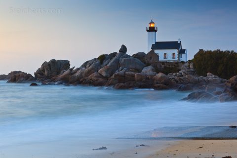 Leuchtturm Phare de Pontusval, Brignogan, Bretagne Frankreich