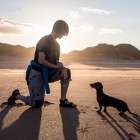 Amy und Grindel im Sonnenuntergang, Rattray