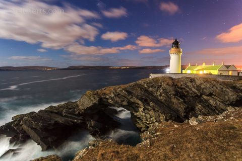 Nachtaufnahme Bressay Lighthouse