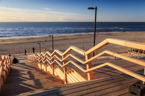 Die Treppe zum Strand nach Wenningsted