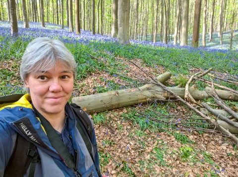 Selfie in Hallerbos, Belgien