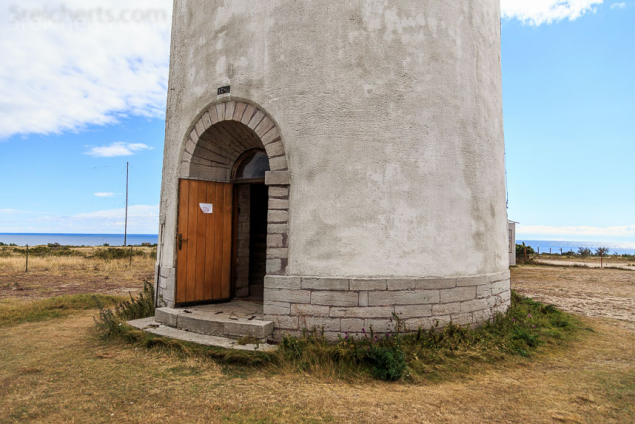 Der Eingang des Hoburg Leuchtturms