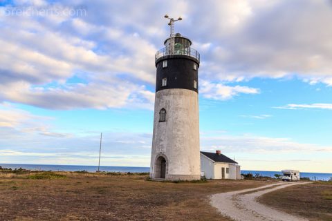 Der Hoburg Leuchtturm gegen Abend