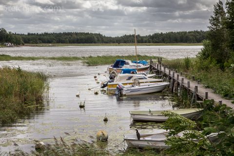 Kleine Boota am Göta Kanal