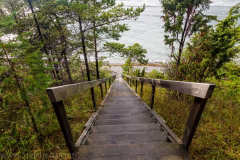 Die Treppe zum Strand