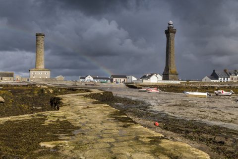 Der Leuchtturm Eckmühl kurz vor dem Regen