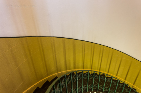 Im Treppenhaus des Führung durch den Flambourough Lighthouse, Yorkshire