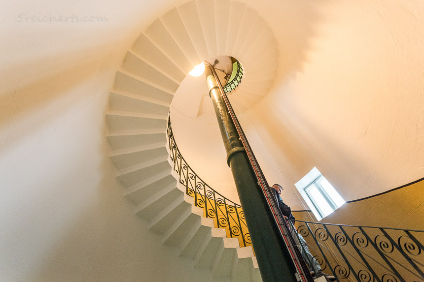 Im Treppenhaus des Führung durch den Flambourough Lighthouse, Yorkshire