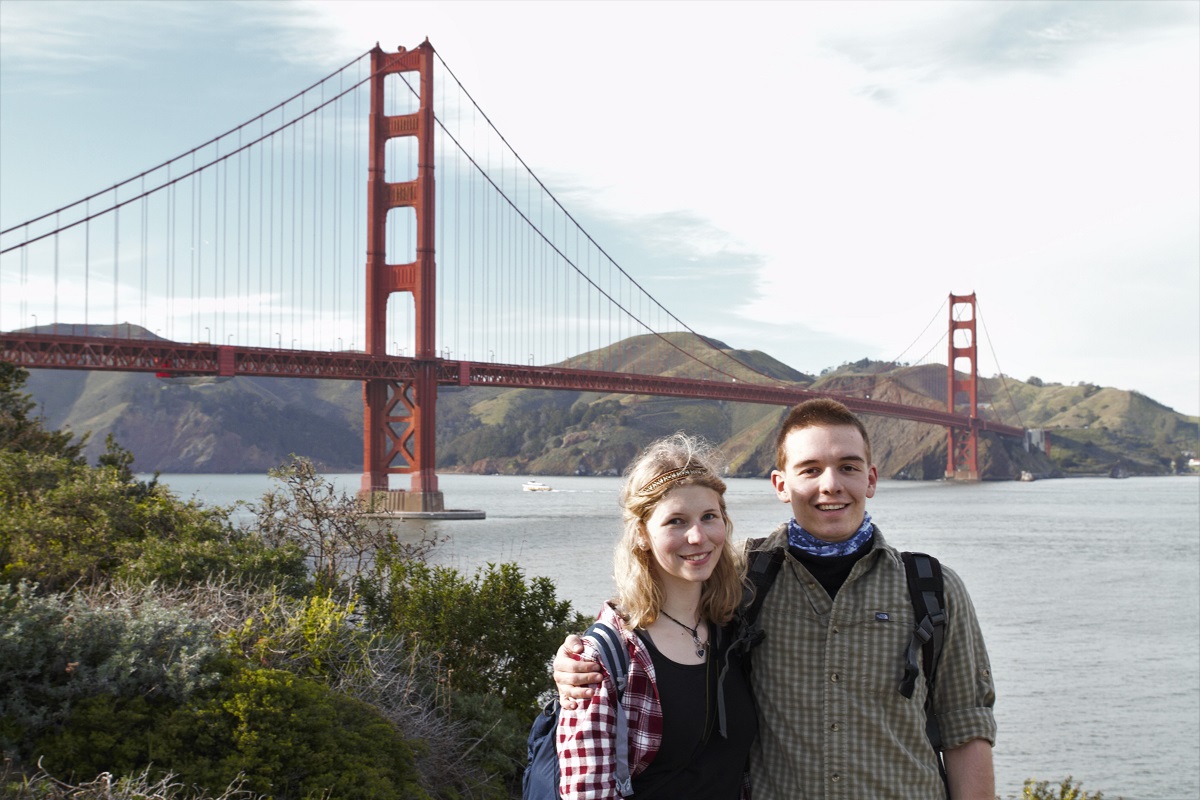 Zwei Geographie-Studenten auf USA Reise: meine Kommilitonin und gute Freundin Sandra und ich.