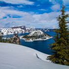 Wizard's Island im Crater Lake, OR.