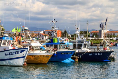Boote im Hafen von St Jean de Luz