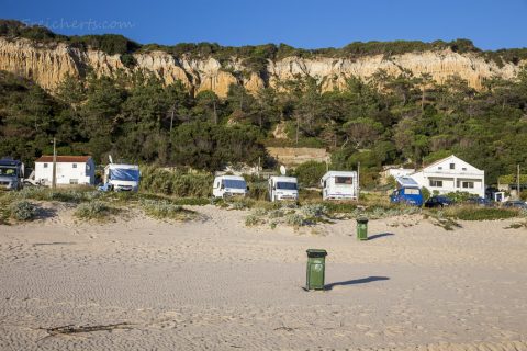 Wohnmobilstellplatz in Fonte de Telha, Portugal