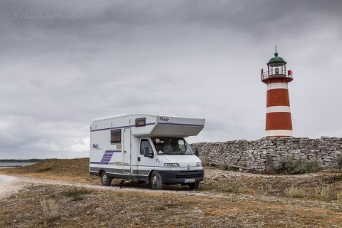 Unser Übernachtungsplatz am När Leuchtturm