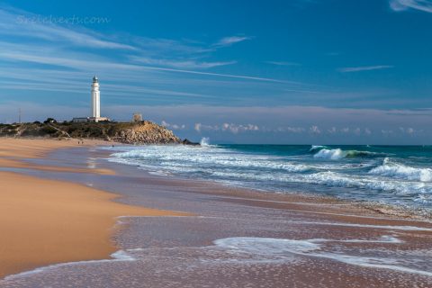 Sandstrand, Cabo Trafalgar, Spanien