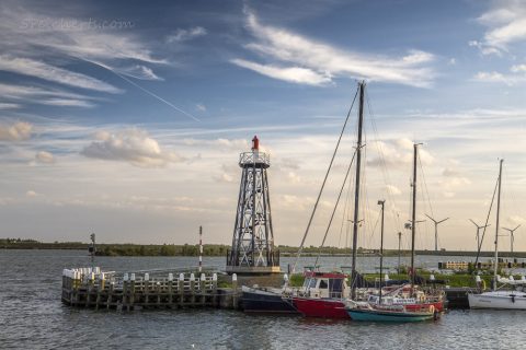 Blick zum Leuchtturm von Enkhuizen, Niederlande