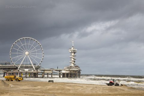 Regenwetter in Scheveningen, Niederlande