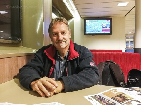 Gunter auf der Fähre nach Schiermonnikoog