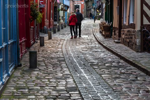 Kopfsteinpflaster in fast jeder Gasse, Honfleur