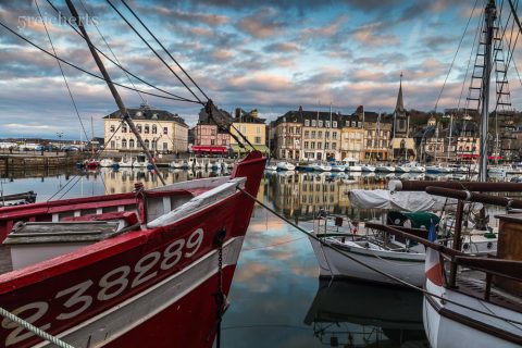 Boote im Hafen von Honfleur