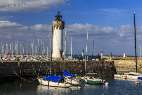 Leuchtturm im Hafen von Haliguen, Quiberon
