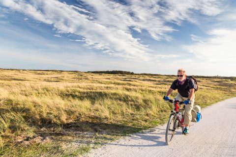 Gunter fährt Rad auf Ameland