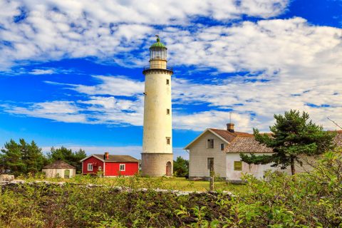 Fårö Leuchtturm, Fårö, Gotland, Schweden