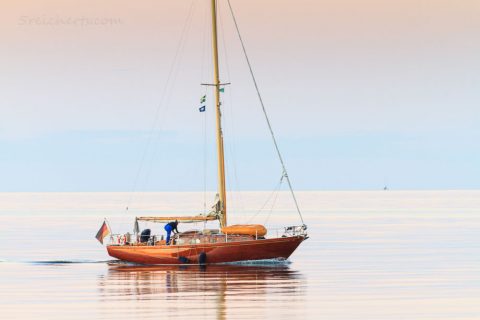 Segelboot, Junfru Klint, Gotland, Schweden