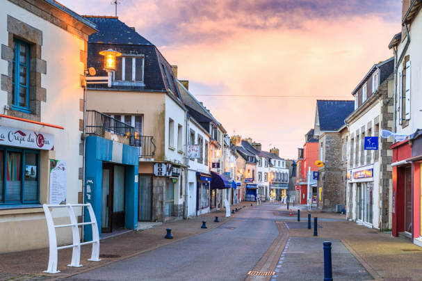 Sonnenuntergang in Guilvinec, Bretagne