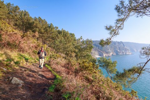 Wanderpfad an der Küste, Bretagne