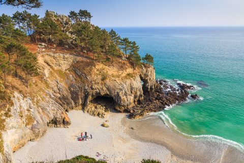 Ebbe am Plage de Ile Vierge, Bretagne
